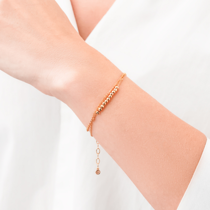 Золотий браслет з фіанітами 07119-22/01/1/1