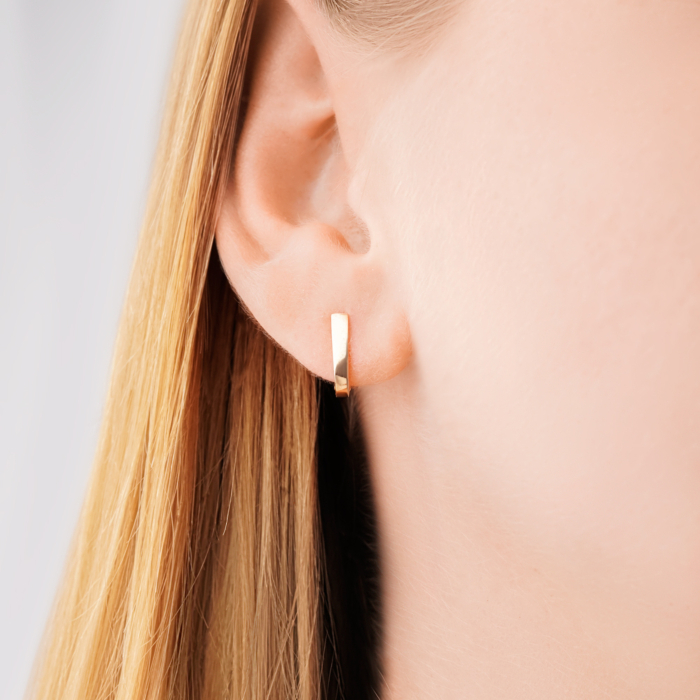 Золотые серьги без вставки S213710-E/01