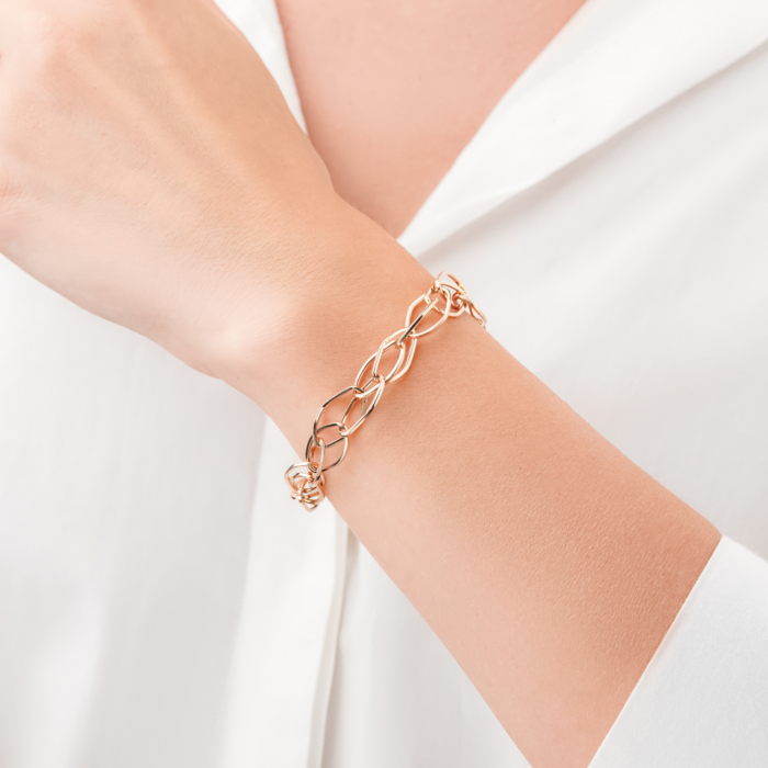 Золотий браслет без вставки 07521-7-8/01