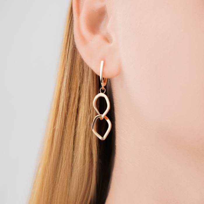 Золотые серьги без вставки 02491/01/0