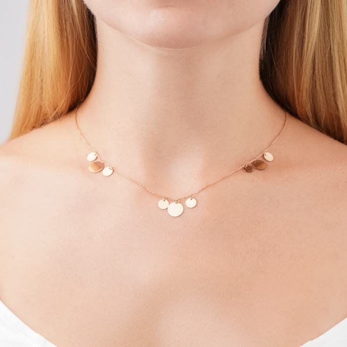 Золотое колье без вставки 06714/01/0