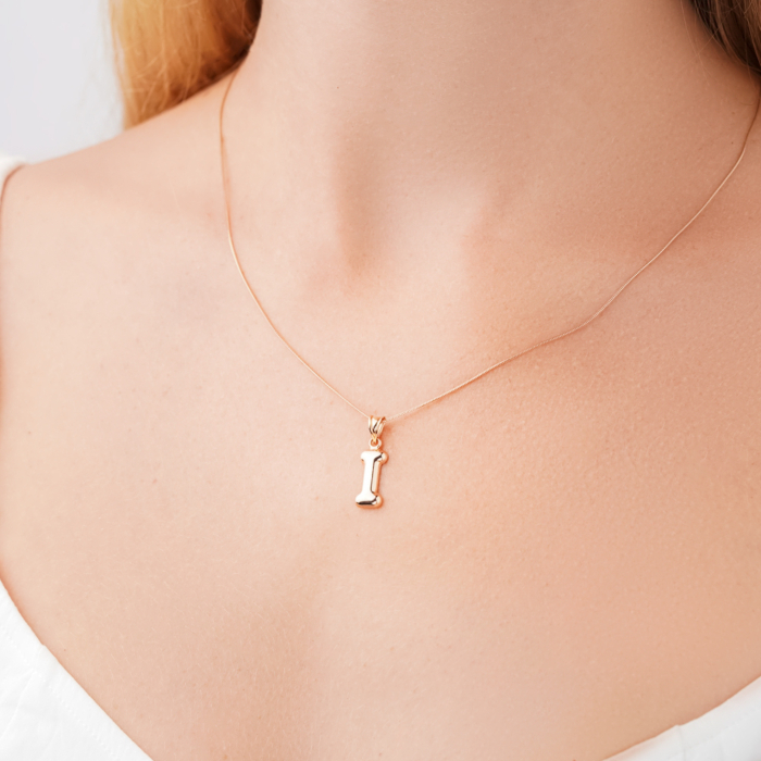 Золота підвіска-літера без вставки P-343-P/01