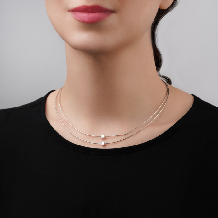 Серебряное колье без вставки CFAXD000219-K/12