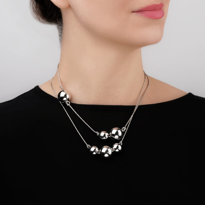 Серебряное колье без вставки CFAXD000127-K/12