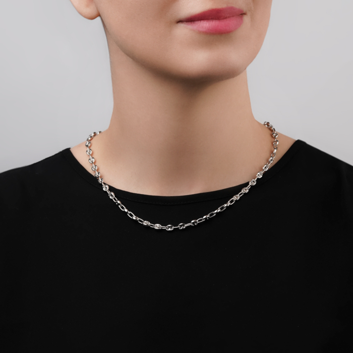 Серебряное колье без вставки CCAXD000050-K/12