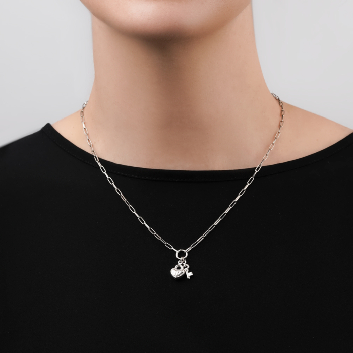Срібне кольє без вставки CCHXD000017-K/12