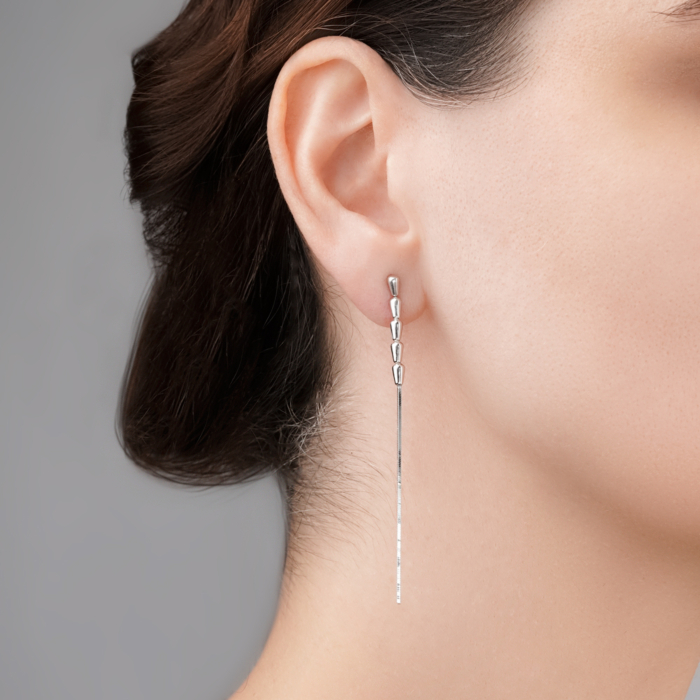 Серебряные серьги без вставки OFAXD000111-E/12