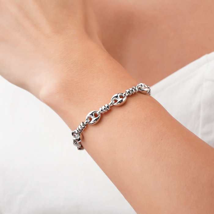 Срібний браслет без вставки BCAXD000052-B/12