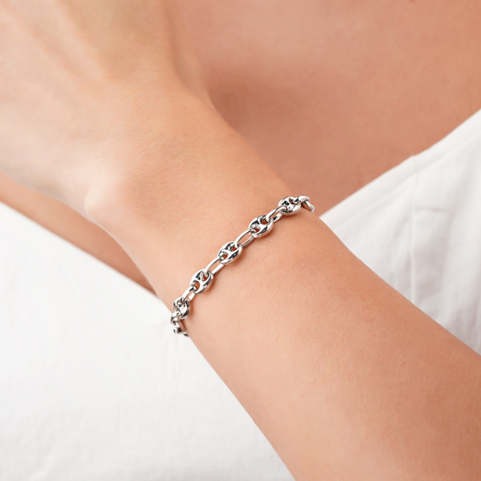 Срібний браслет без вставки BCAXD000031-B/12