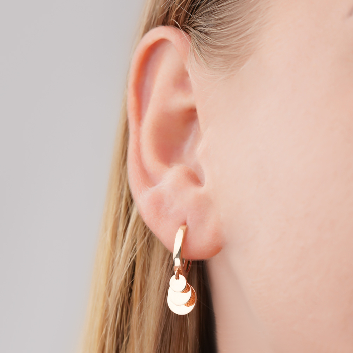 Золотые серьги-конго с подвесками G-2138-E/01