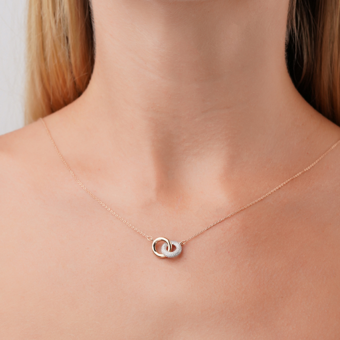 Золотое колье с фианитами 60208/66024-3/01/1/1