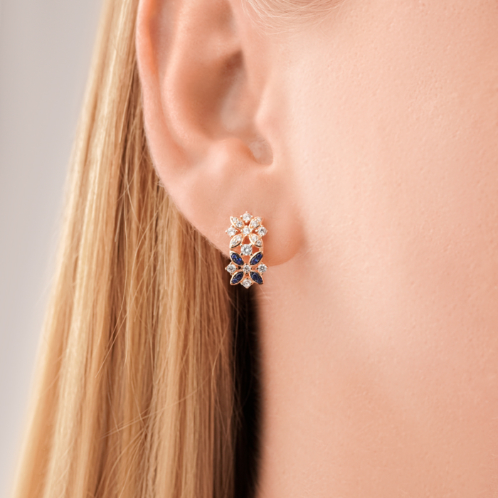 Золоті сережки з фіанітами 23805/08/1/4983