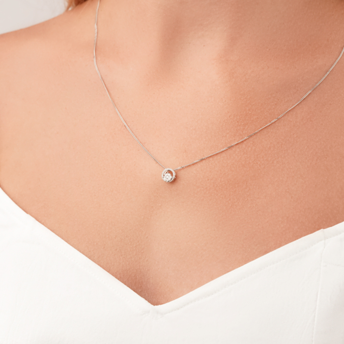 Золота підвіска з діамантами 560138/02/1/11358