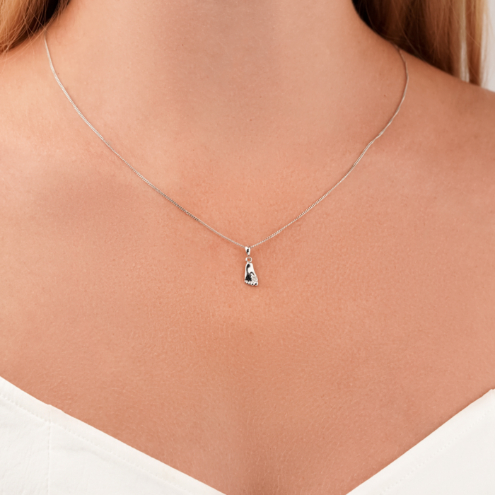 Золотая подвеска «Ножка» с бриллиантом 31364/02/1/8566