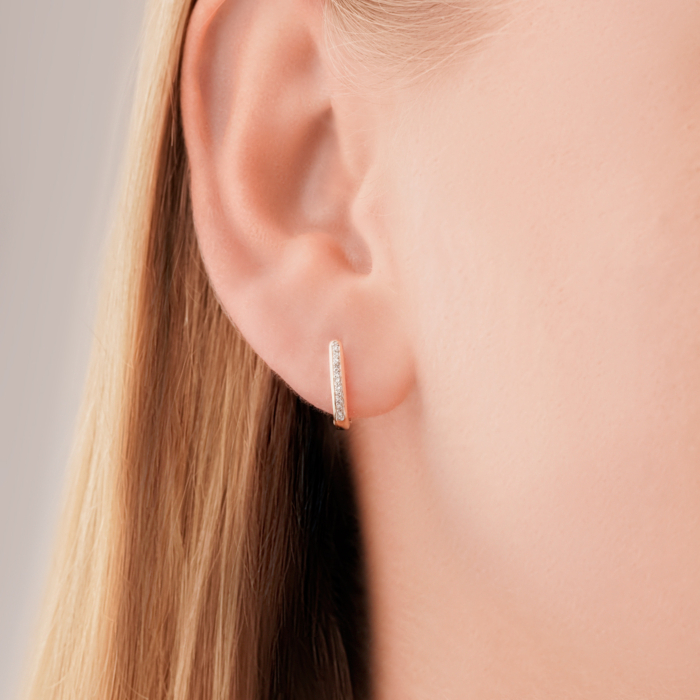 Золоті сережки з діамантами 53865/01/1/8007