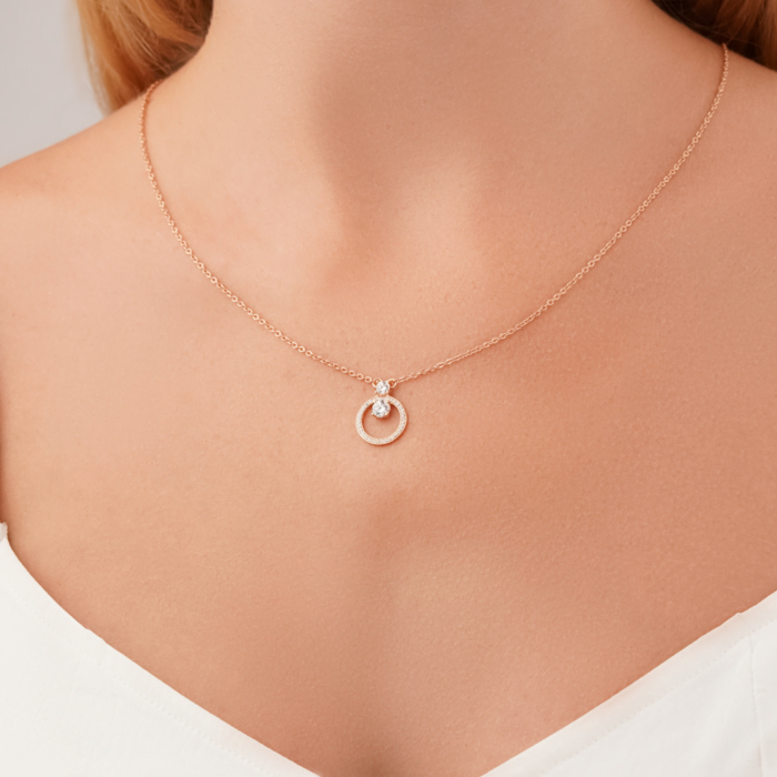 Золотое колье с фианитами Tesori 60227/66024/01/0/21527