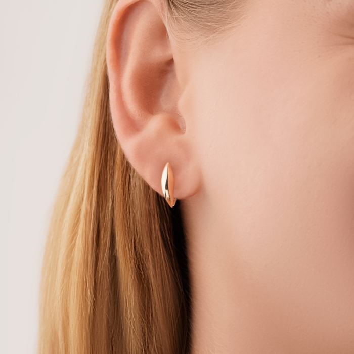 Золотые серьги без вставки 23791/08/0