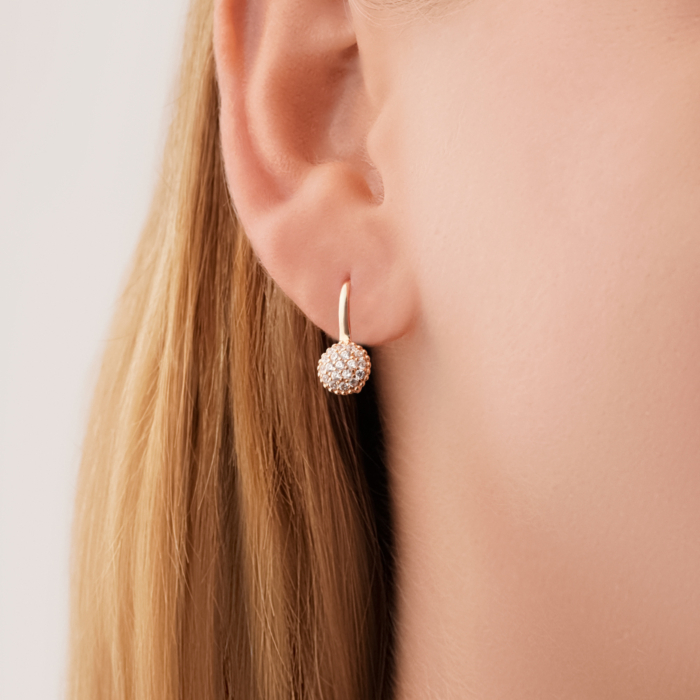 Золотые серьги с фианитами P-EG0298-05-E/01/1