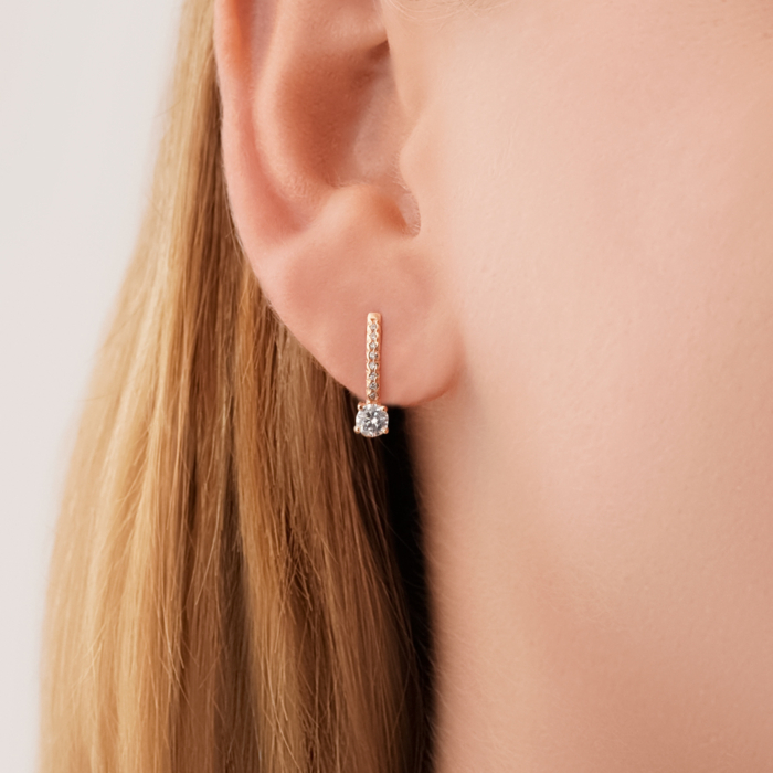 Золоті сережки з фіанітами 2191563101