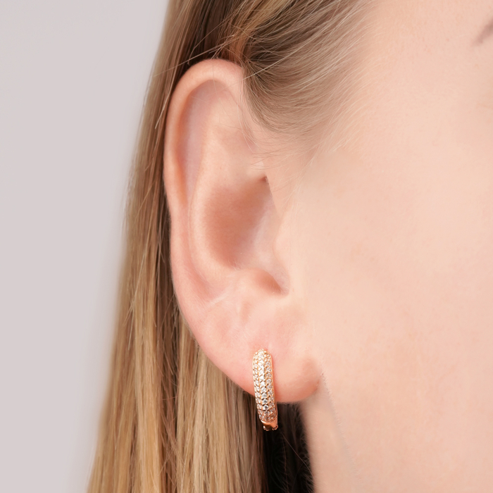 Золоті сережки з фіанітами S210521-E/01/1