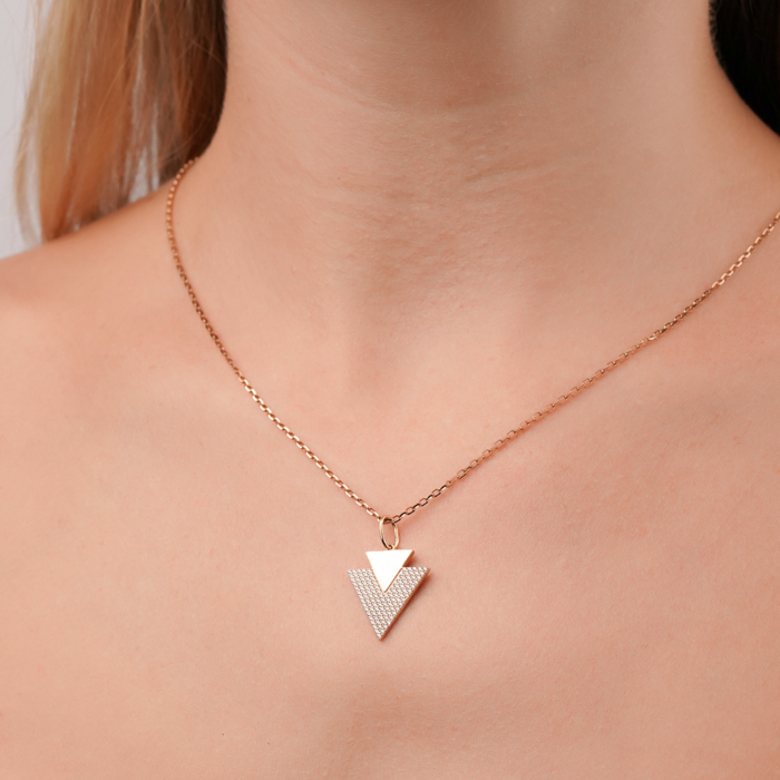 Золота підвіска з фіанітами 310487810101