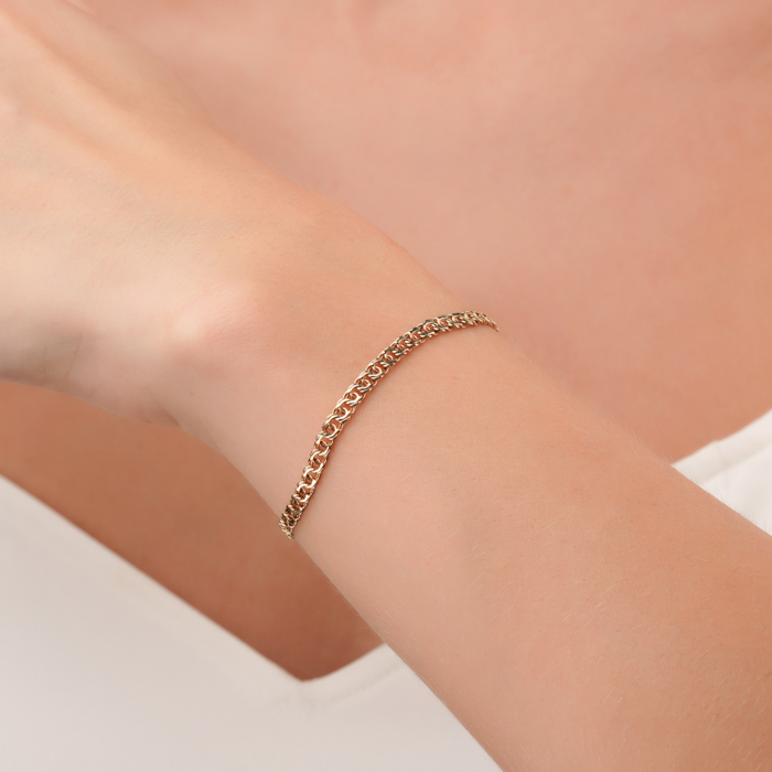 Золотий браслет без вставки 07060-9-1/03