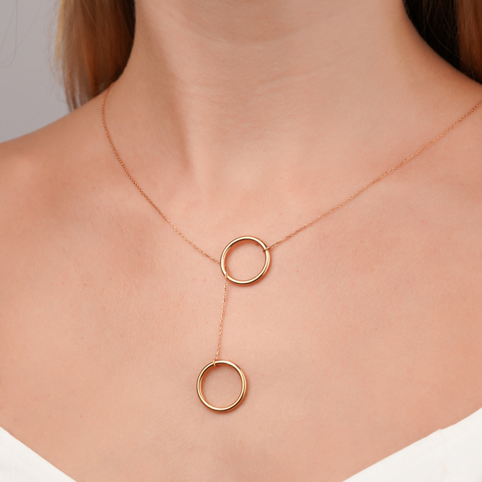 Золотое колье без вставки P-K-5327-K/01