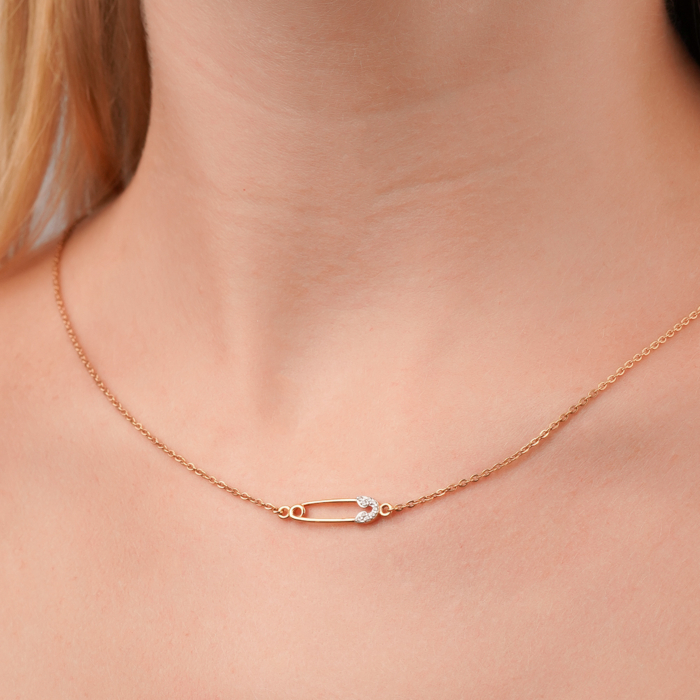 Золоте кольє з фіанітами 6081/66024/01/1/1