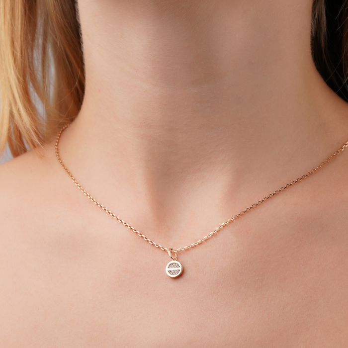 Золотая подвеска с фианитами F-1410-P/01/1