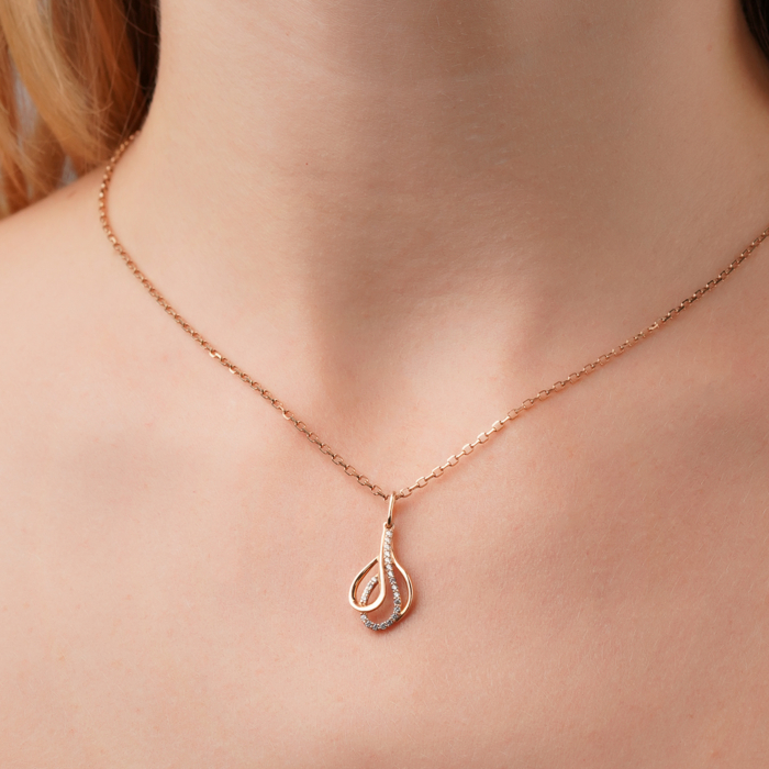 Золота підвіска з фіанітами 3191283101-P/01/1