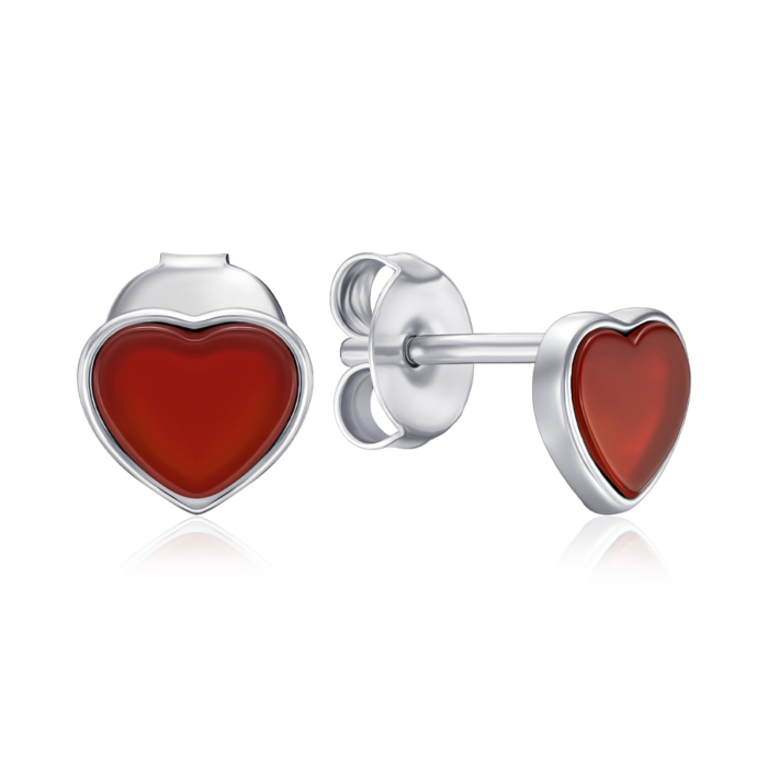 Срібні сережки з сердоліком. Артикул DSE00878-E/12/21140