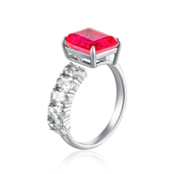 Серебряное кольцо с фианитами. Артикул DY120544-S-W-RR-R/12/1506