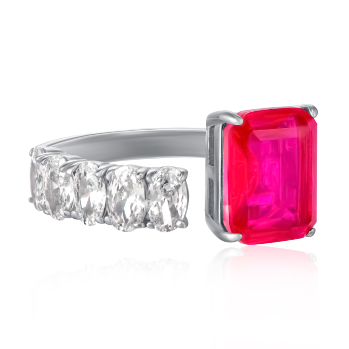 Серебряное кольцо с фианитами. Артикул DY120544-S-W-RR-R/12/1506