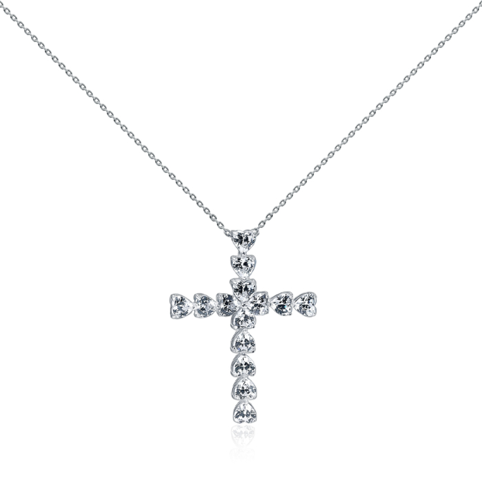 Серебряное колье. Артикул DY190170-S-W-WH-K/12/1