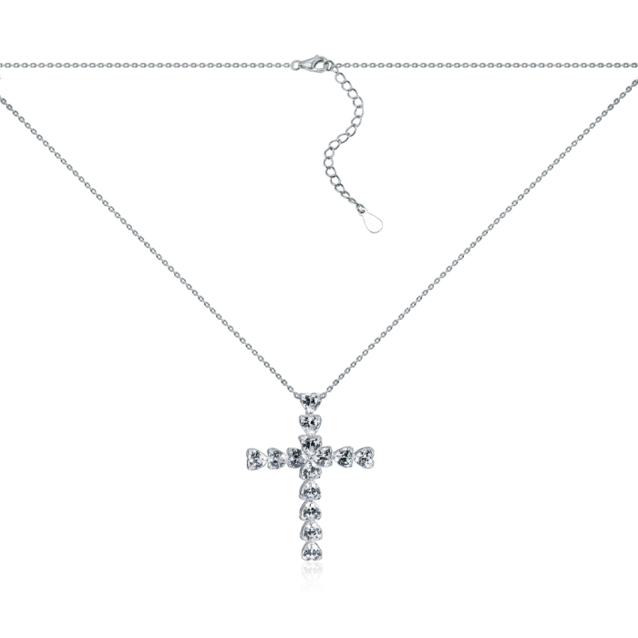 Серебряное колье. Артикул DY190170-S-W-WH-K/12/1