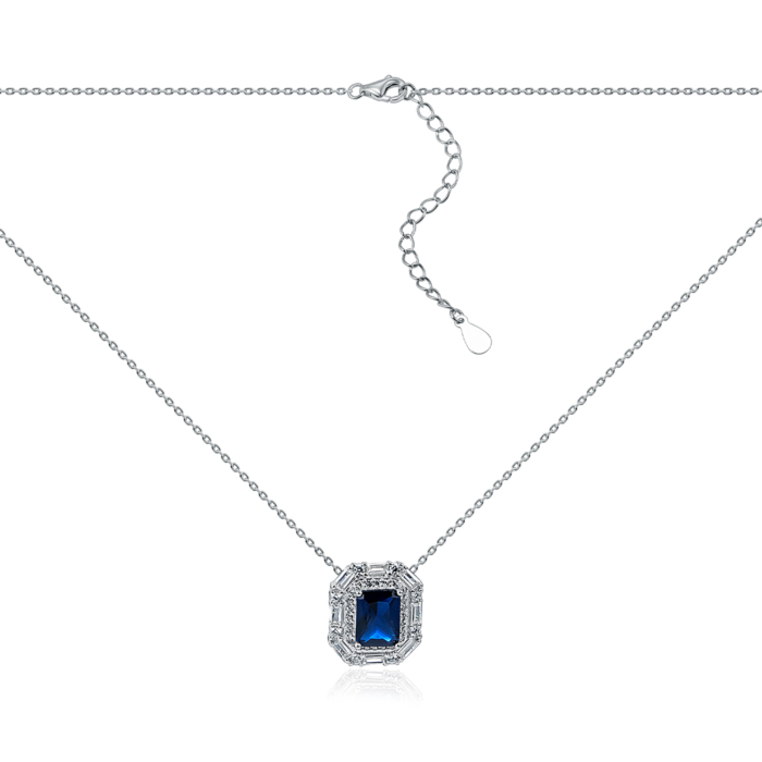 Серебряное колье. Артикул DY190338-S-W-BU-K/12/1511