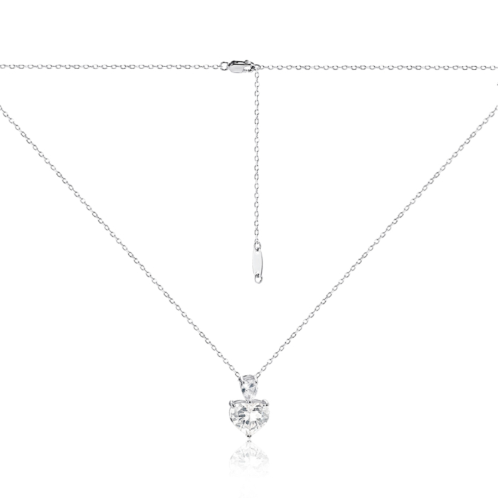 Срібне кольє. Артикул DY190397-S-W-WH-K/12/1