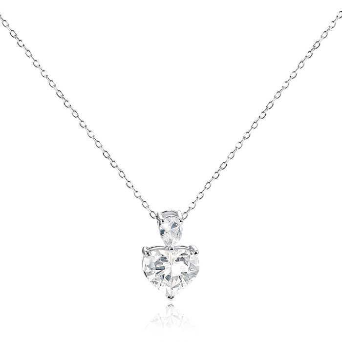 Срібне кольє. Артикул DY190397-S-W-WH-K/12/1