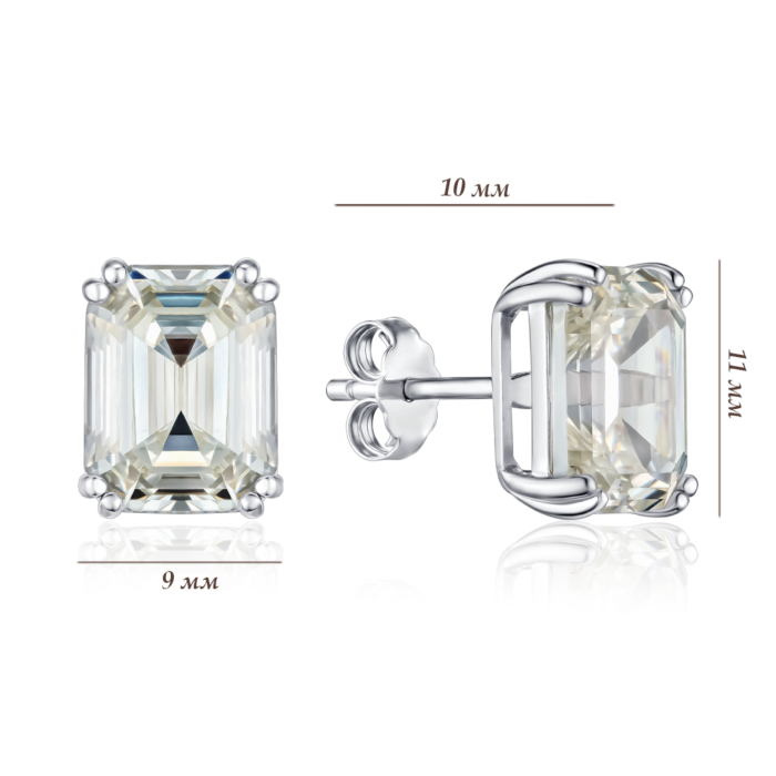 Серебряные серьги. Артикул DY1D0095-S-W-WH-E/12/1