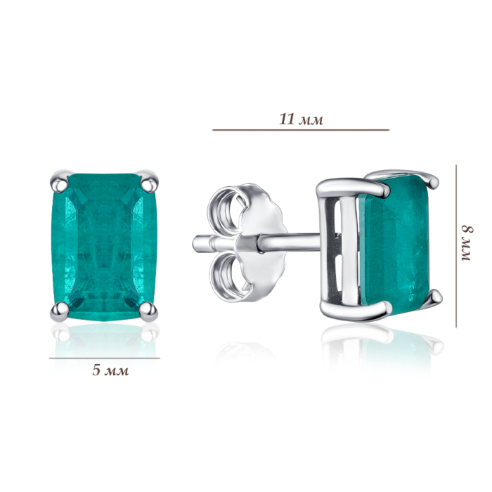 Срібні сережки. Артикул DY1D0191-S-W-GN-E/12/10