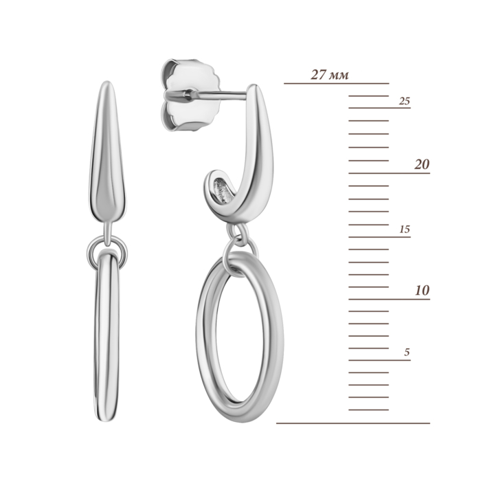 Серебряные серьги-подвески. Артикул UG5E0064