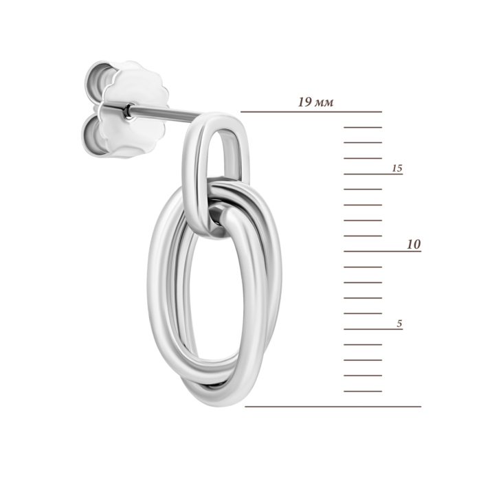 Срібні сережки-підвіск. Артикул UG5E0111