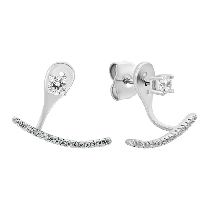 Срібні пусети з фіанітами. Артикул UG5E25259