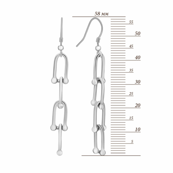 Серебряные серьги-подвески. Артикул UG5E36119