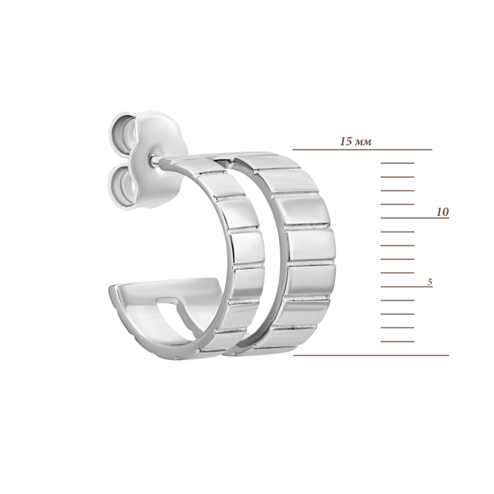 Серебряные пуссеты. Артикул UG5E37892