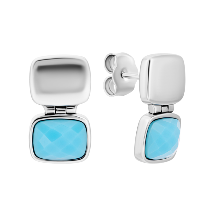 Срібні сережки з фіанітами. Артикул UG5E37893