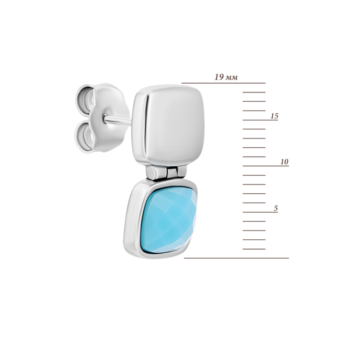 Срібні сережки з фіанітами. Артикул UG5E37893