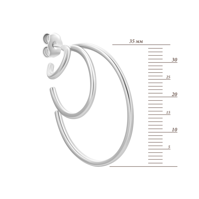 Серебряные пуссеты. Артикул UG5E38020