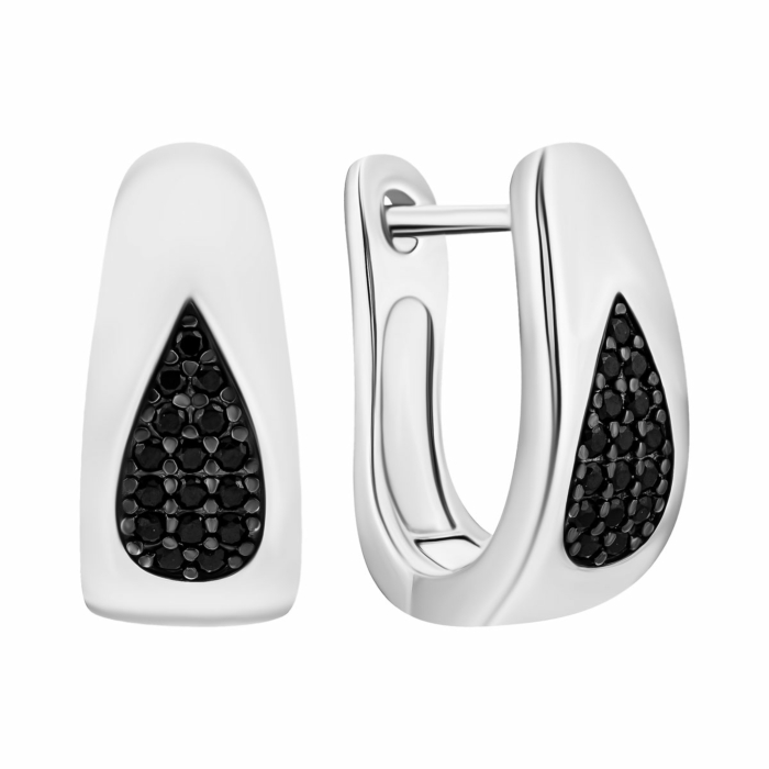 Срібні сережки з фіанітами. Артикул UG5E38263-M
