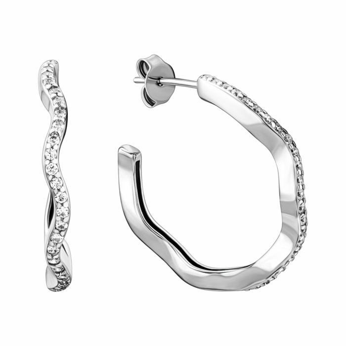 Срібні пусети з фіанітами. Артикул UG5EA3152